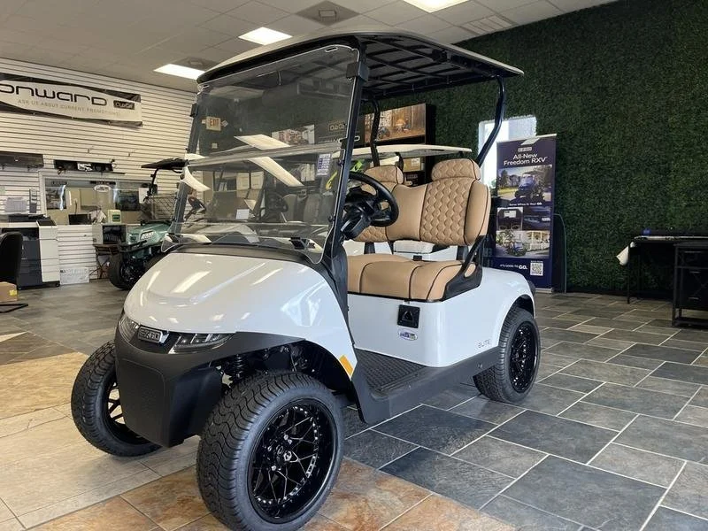 2024 ezgo freedom rxv elite lithium bright white orlando florida side view
