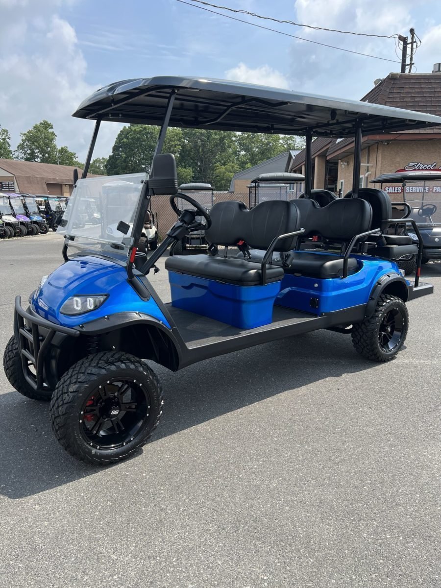 2022 Used Icon I60L Custom Electric Blue Metallic 48 volt Low Speed Vehicle LSV street legal cart For Sale